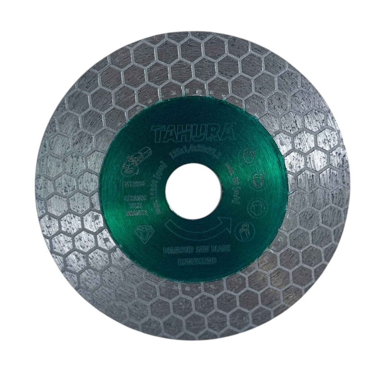 TAHURA GYÉMÁNT VÁGÓ- ÉS CSISZOLÓTÁRCSA GRESHEZ- HEX TÍPUS 125 MM