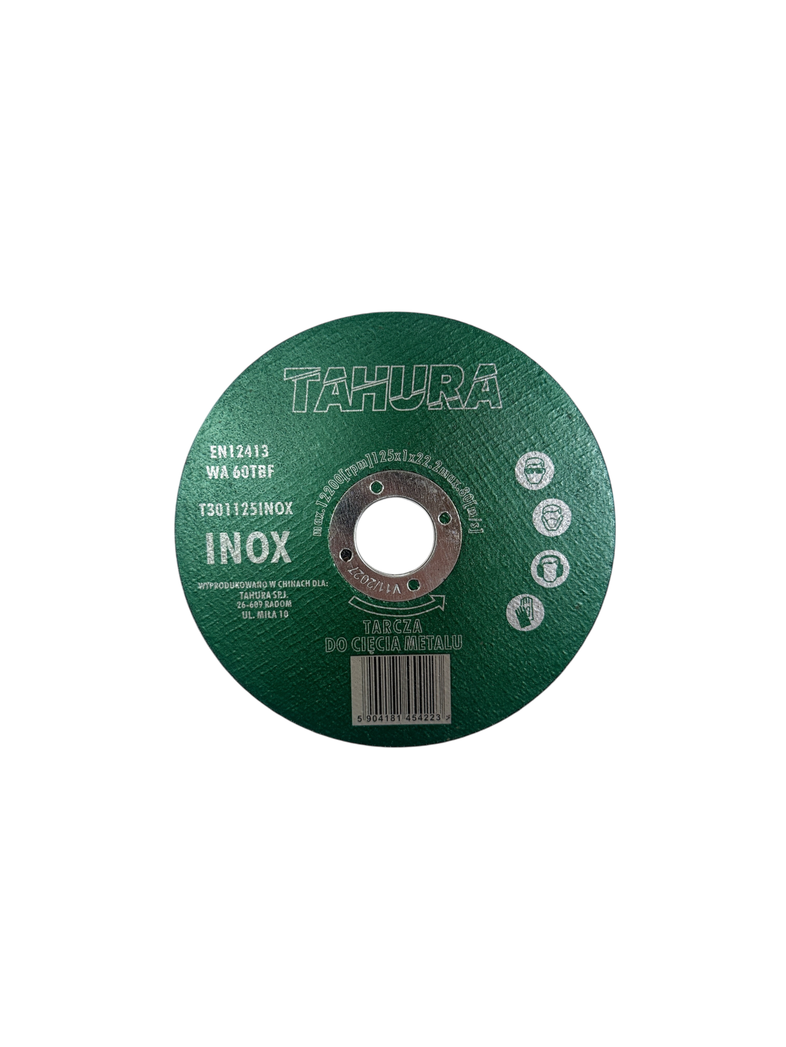 TAHURA VÁGÓKORONG FÉMHEZ ÉS ROZSDAMENTES ACÉLHOZ INOX 125 MM