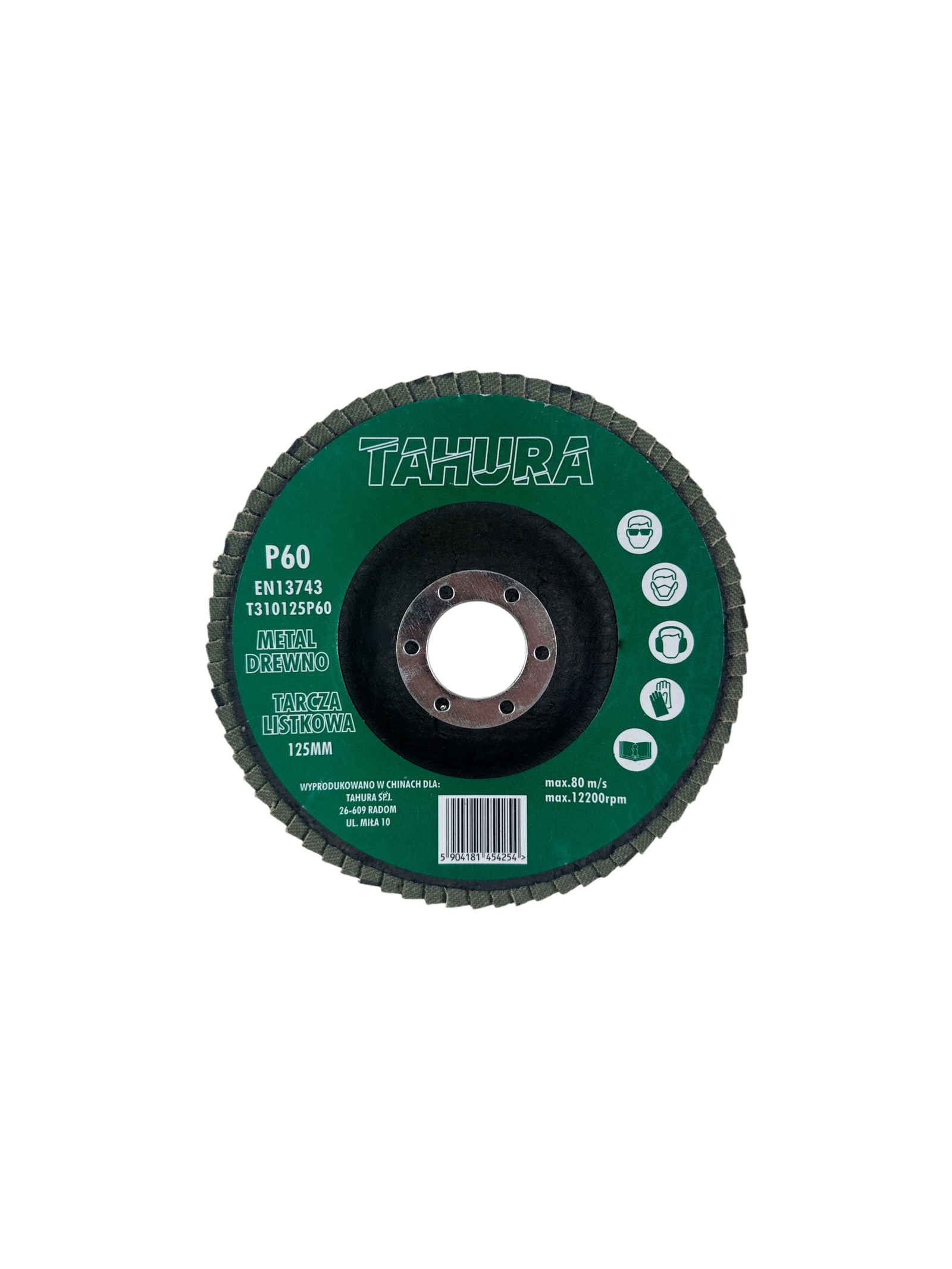 TAHURA 125 MM-ES LAMELLÁS CSISZOLÓTÁRCSA P60