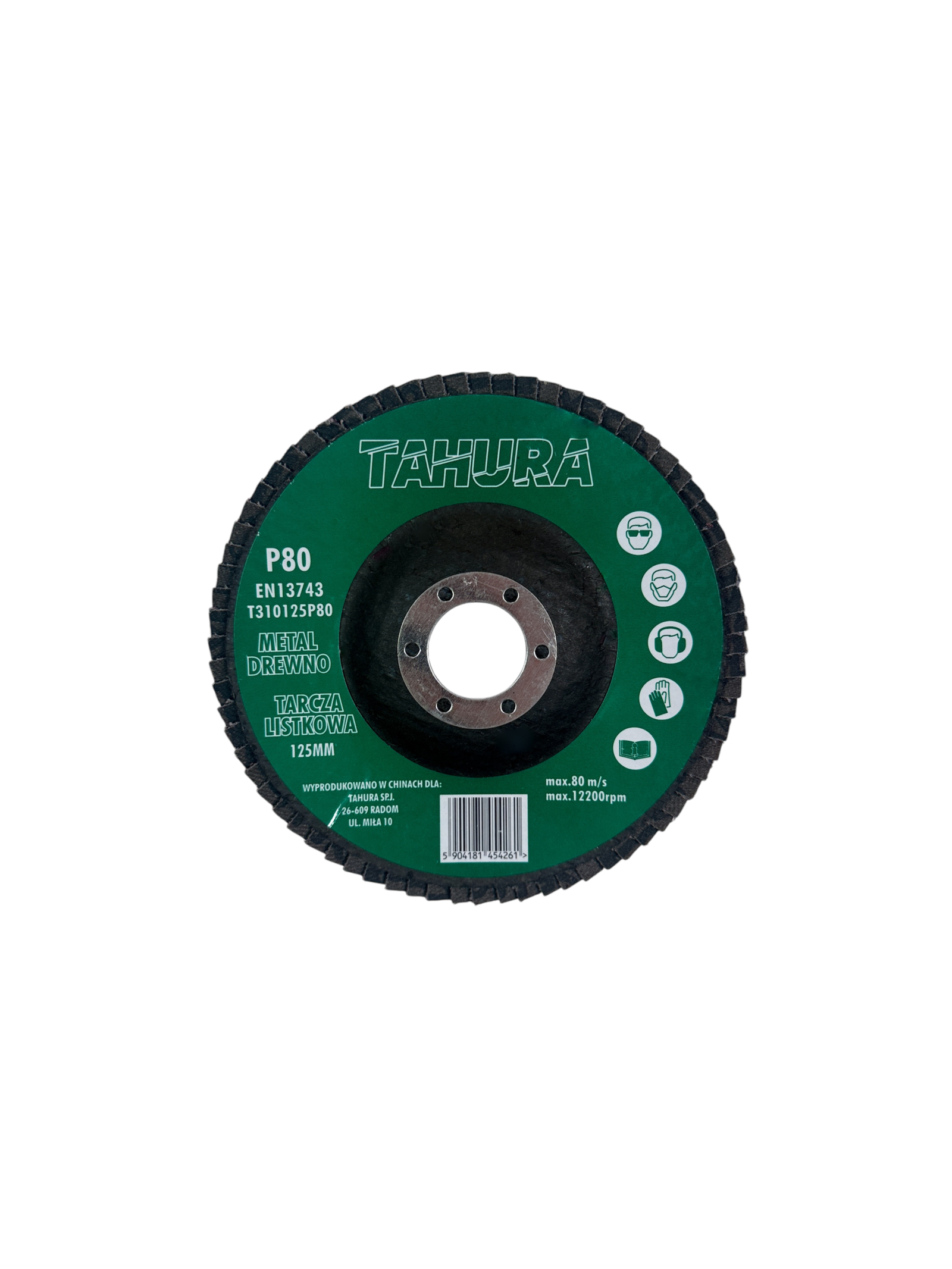 TAHURA 125 MM-ES LAMELLÁS CSISZOLÓTÁRCSA P80
